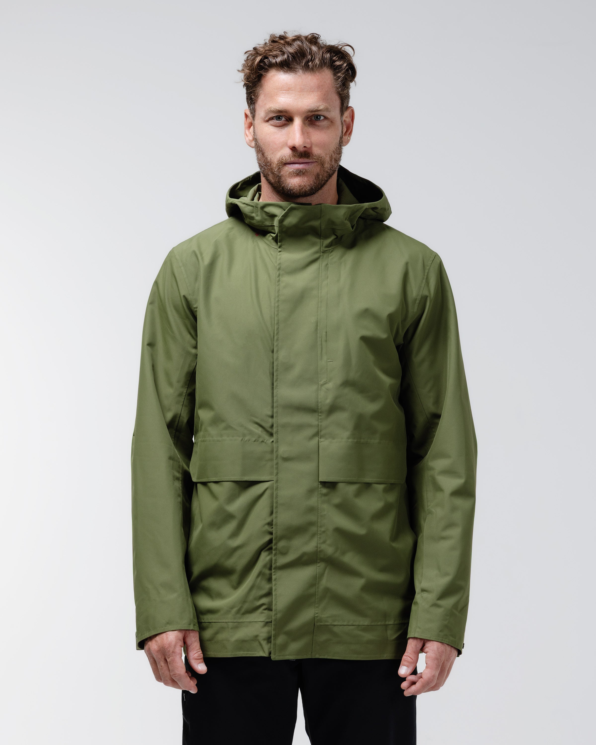Men's Waterproof Jacket - Windproof Seam-Sealed 2-Layer | Black Crest