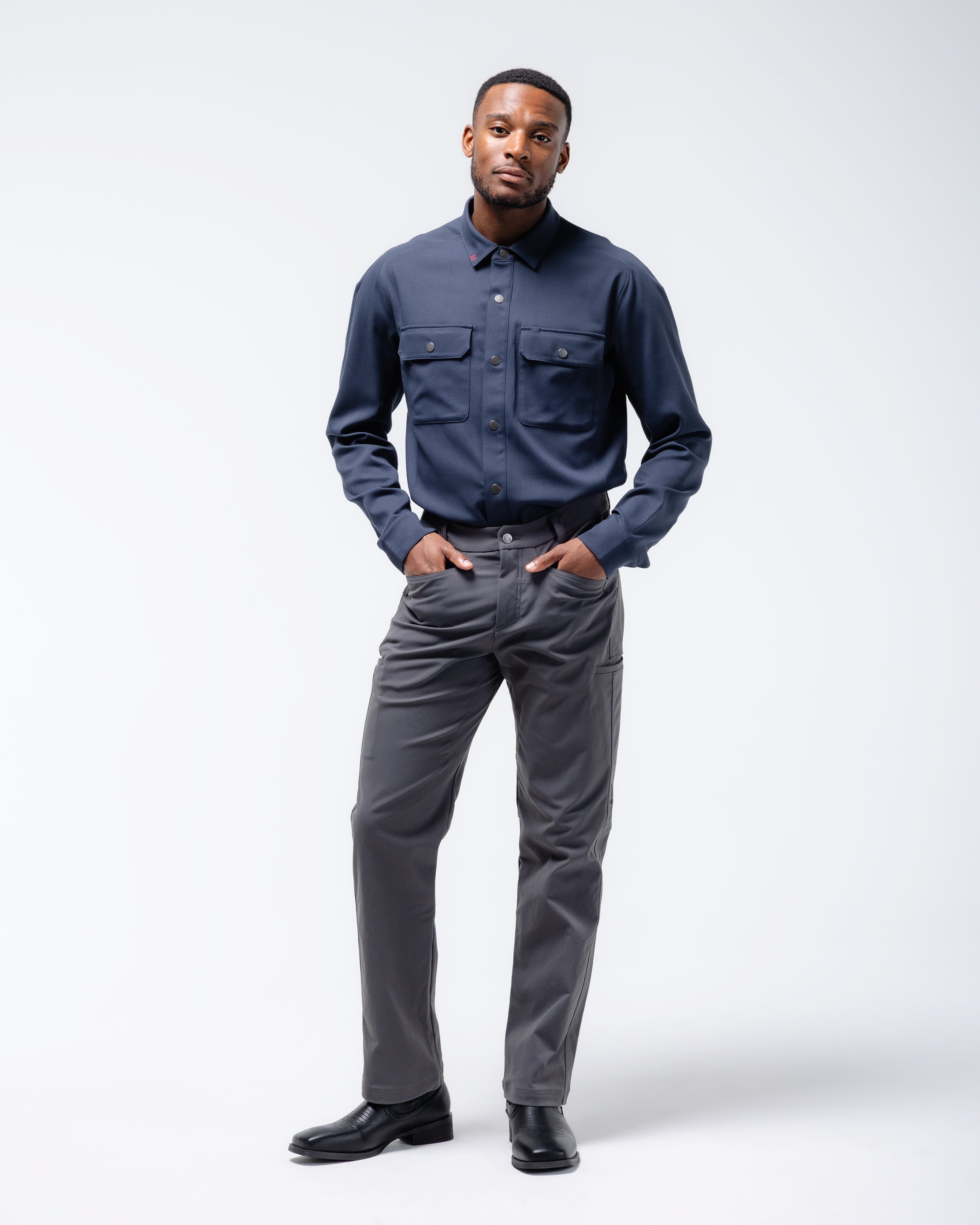 Men's Tactical Pants - Water-Resistant Stretch Nylon | Black Crest