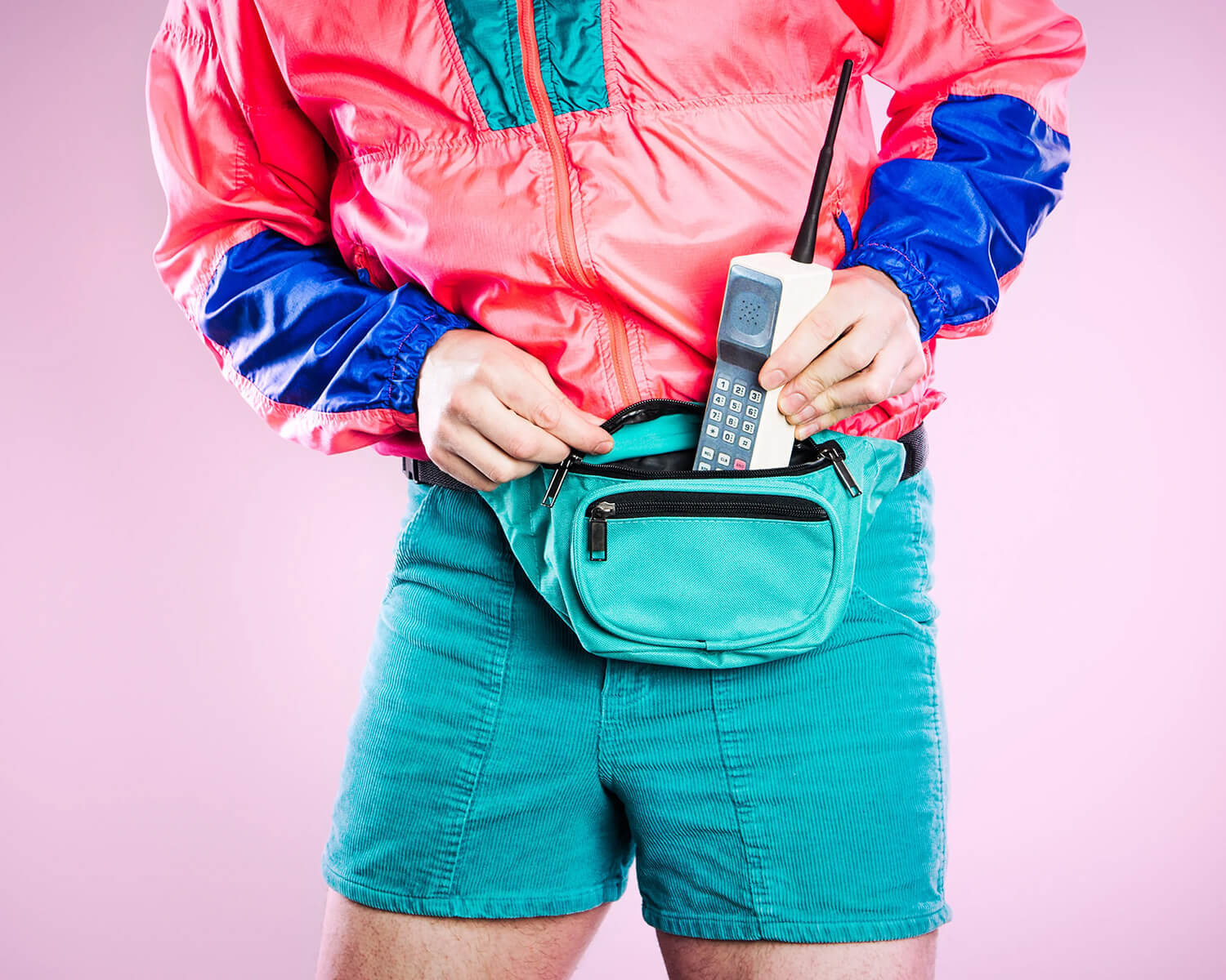 Fanny Pack in wild 80s flourescent colors